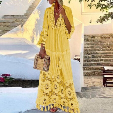 Ocean Breeze Summer Cover Up Maxi Dress - Image 9