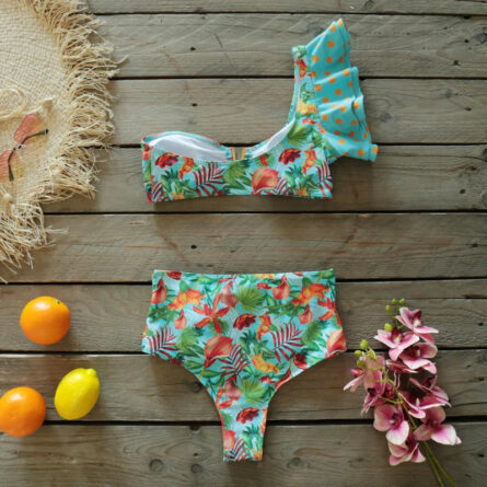 Summer Symphony Ruffled Bandage Belted Bikini - Image 9