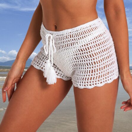 Seaside Chic Handmade Crochet Shorts - Image 2