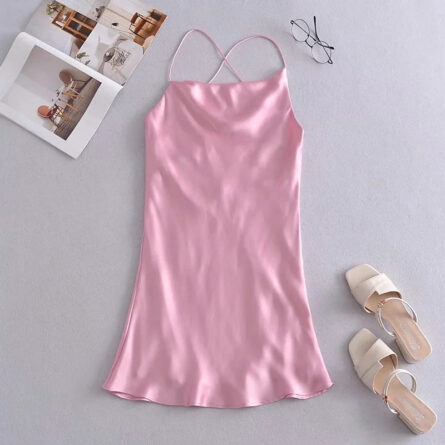 Forever Summer Satin Dress - Image 30