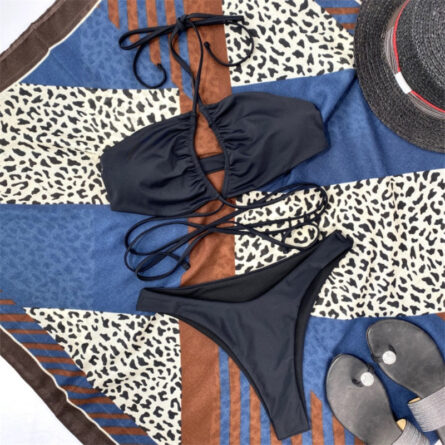 Bella Sexy Drawstring Bandage Bikini Set – Bild 7