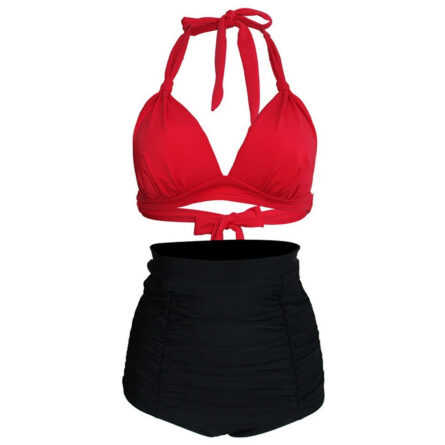 Retro Queen Halter High Waist Bikini - Image 50