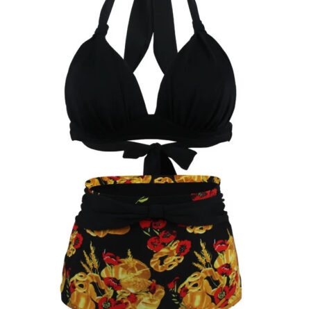 Retro Queen Halter High Waist Bikini - Image 17