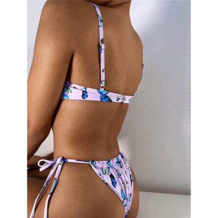 Butterfly Ruched Side Tie Bikini – Bild 3