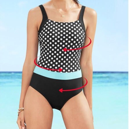 Striped ShapeSculpt One Piece Tummy Control Swimwear Swimsuit - Image 15