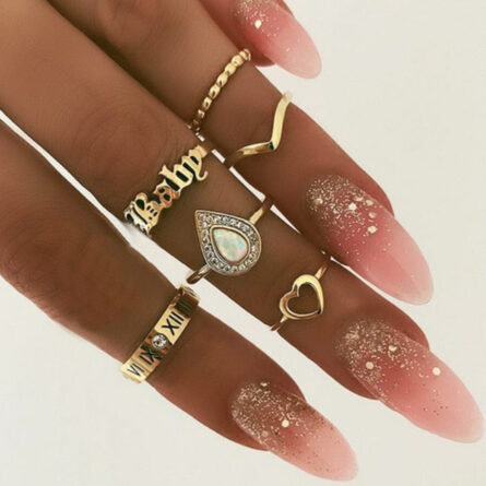 Boho Bliss Silver Gold Ring Set - Image 18