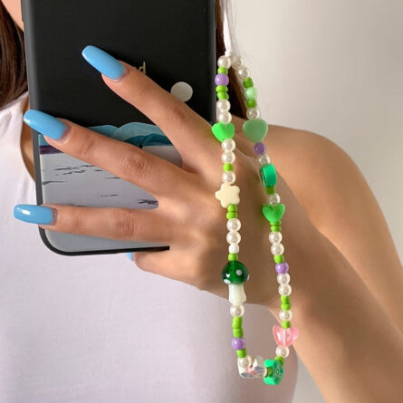 Oh So Charming Trendy Handmade Pearl Deluxe Mobile Phone Strap Phone Case Hanging Cord - Image 1