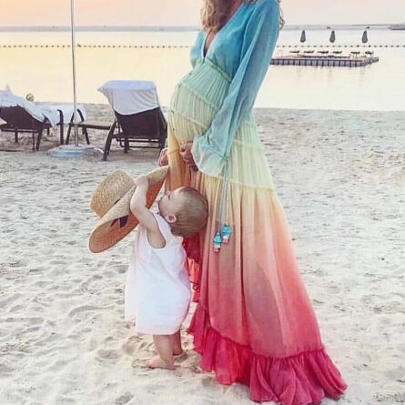 Sunset Serenity Gradient Beach Dress – Bild 5