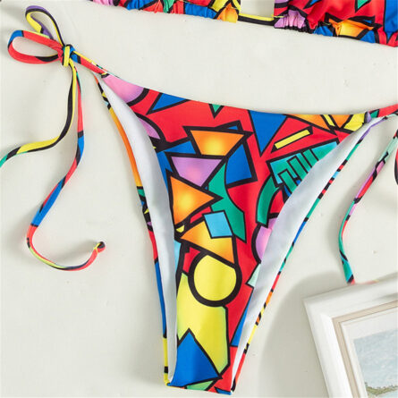 Miami Weekend 3 piece Cheeky Halter Bikini with matching Scarf - Image 27