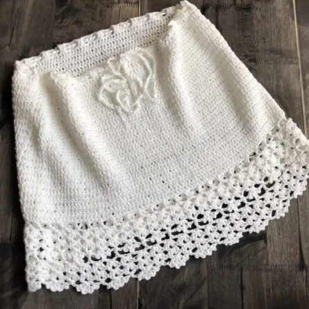 Boho Breeze Handmade Crochet Mini Skirt - Image 9