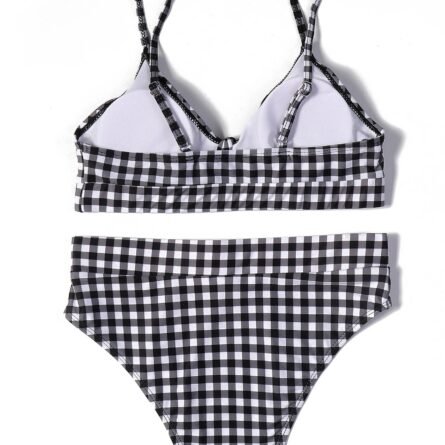Irresistibly Chic Plaid Bow Bikini - Image 20