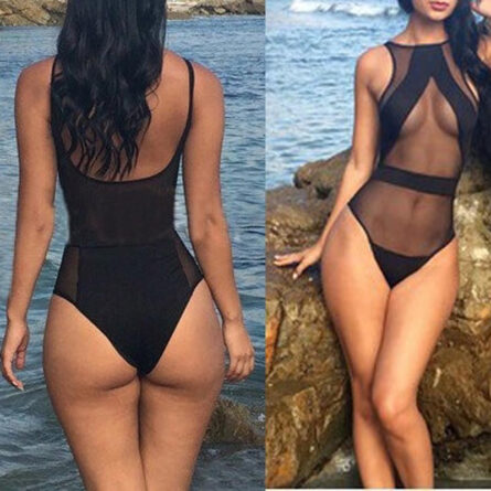 Temptress See Through Mesh One Piece Swimsuit - Image 2