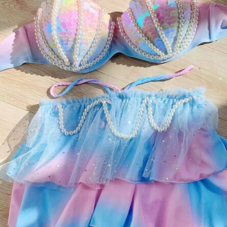 Enchanted Reef Queen Glitter Mermaid Bikini - Image 7