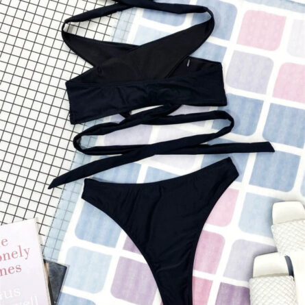 High Neck Cut Out Underboob Bikini - Image 27