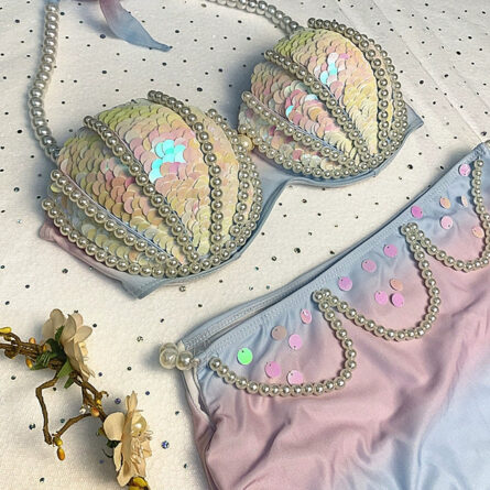 Enchanted Reef Queen Glitter Mermaid Bikini - Image 5