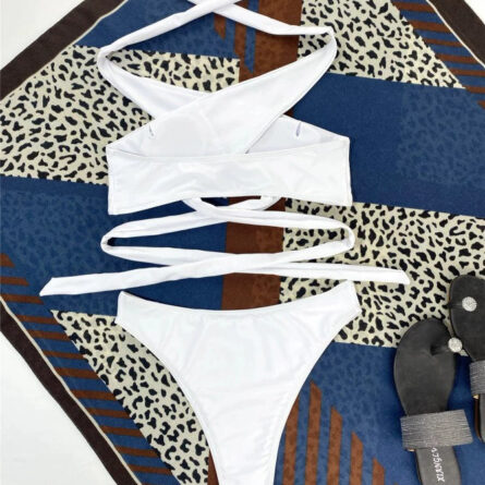 High Neck Cut Out Underboob Bikini - Image 23