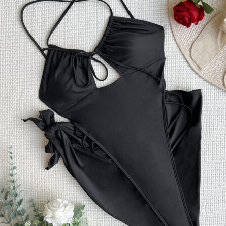 3 PCS Sarong Extreme String Thong One Piece Swimsuit - Image 26