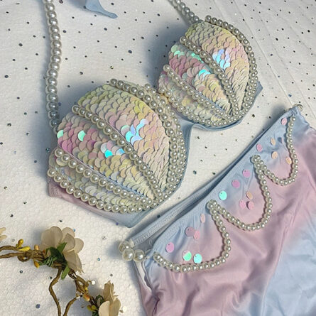 Enchanted Reef Queen Glitter Mermaid Bikini - Image 15