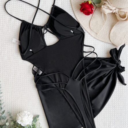 3 PCS Sarong Extreme String Thong One Piece Swimsuit - Image 27