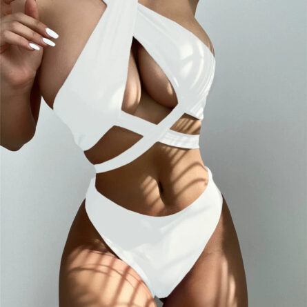 High Neck Cut Out Underboob Bikini - Image 8