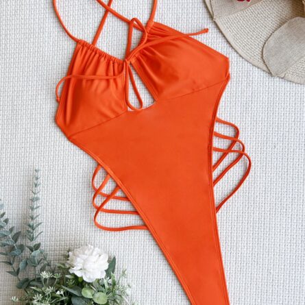3 PCS Sarong Extreme String Thong One Piece Swimsuit - Image 35