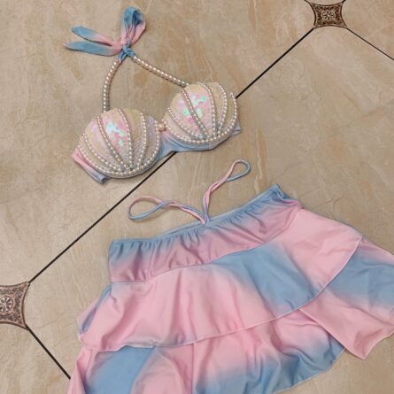 Enchanted Reef Queen Glitter Mermaid Bikini - Image 6