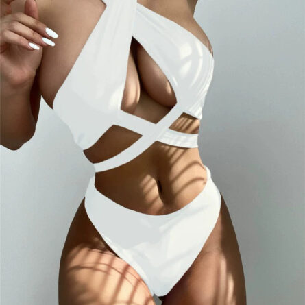 High Neck Cut Out Underboob Bikini - Image 16