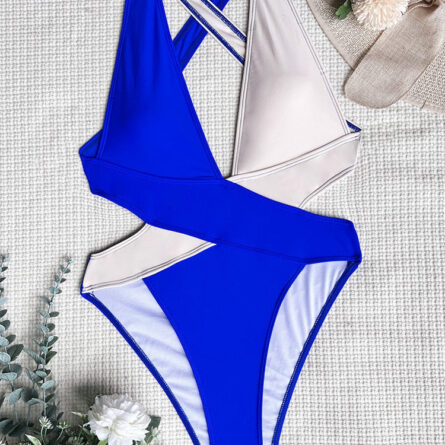 Sunset and Swim Deep V Neck Scrunch Butt One Piece Swimsuit - Image 8