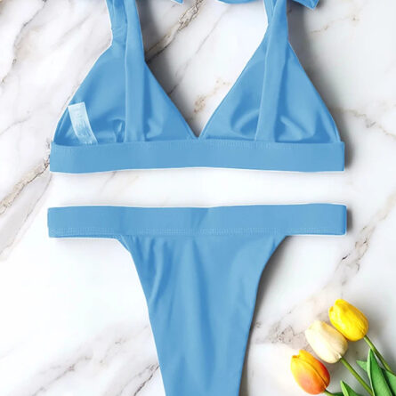 Adriana High Cut Shoulder Tie Bow Bikini - Image 33