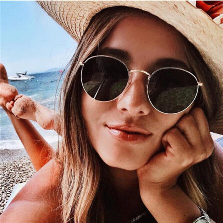 I Miss You Round Frame Colored Sunglasses – Bild 17