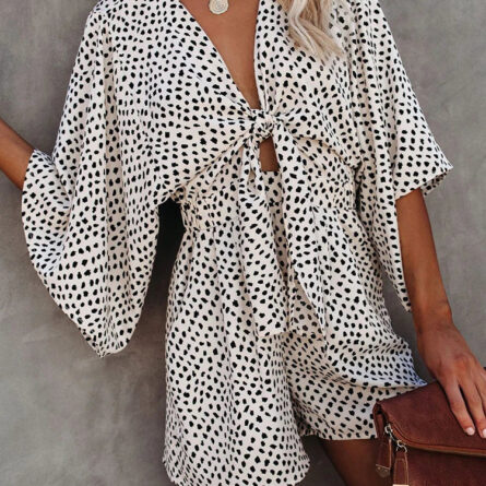 Sunset Strolls Tie-Front Romper - Image 19