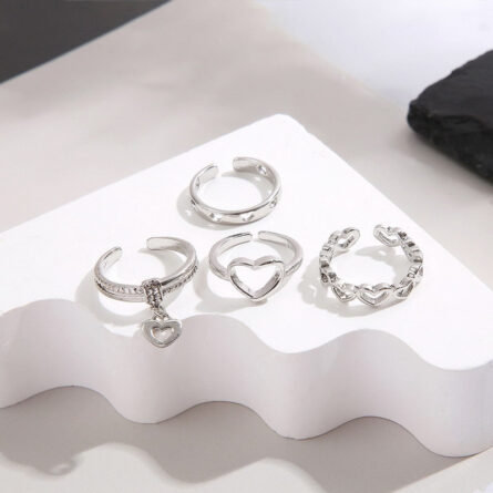 Goddess Glam Silver Ring Set - Image 2