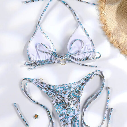 Exotic Sunset Triangle Chains Brazilian Bikini – Bild 35