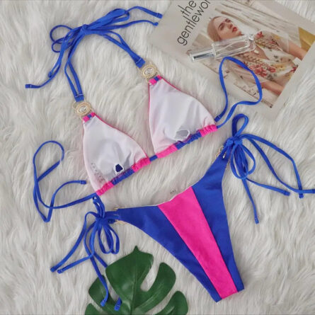Esmeralda Halter Jewelled Diamond Bikini - Image 13