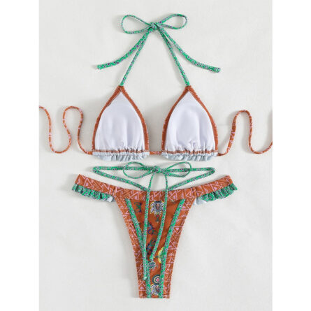 Sexy Temptress Strappy Side Brazilian Ruffle Bikini – Bild 20