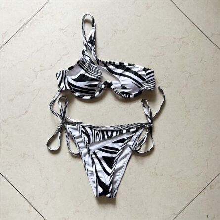 Sexy See Through Paradise One Shoulder Bikini - Image 30