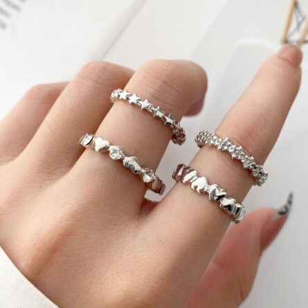 Goddess Glam Silver Ring Set - Image 5