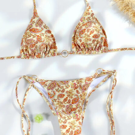 Exotic Sunset Triangle Chains Brazilian Bikini – Bild 11