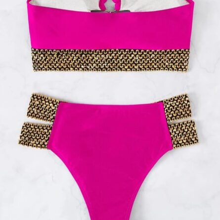 Sultry Waves Strapless Bandeau Cut Out Bikini – Bild 6