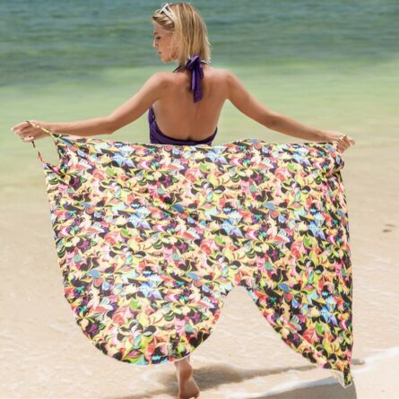 Butterfly Skull Owl Animal Print Beach Wrap Dress Beach Cover Up – Bild 20