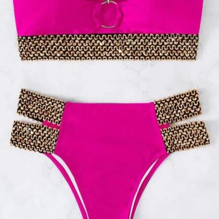 Sultry Waves Strapless Bandeau Cut Out Bikini – Bild 19