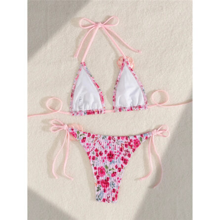 Rosy Radiance Floral 3D Flowers Bikini – Bild 6