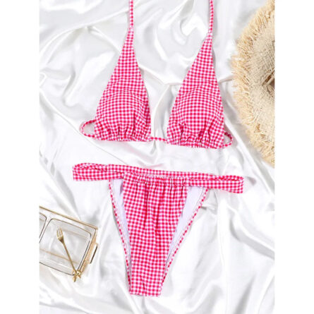 Pink Gingham Charm Bikini - Image 6