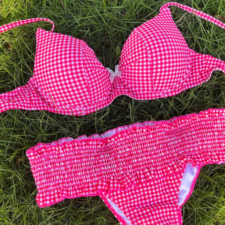 Plaid Ruffle Charm Waist Bikini Set – Bild 2