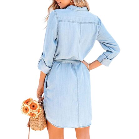 Alluring Casual Denim Dress - Image 6