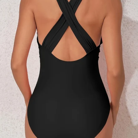Sunset and Swim Crisscross Back One Piece Swimsuit - Image 3
