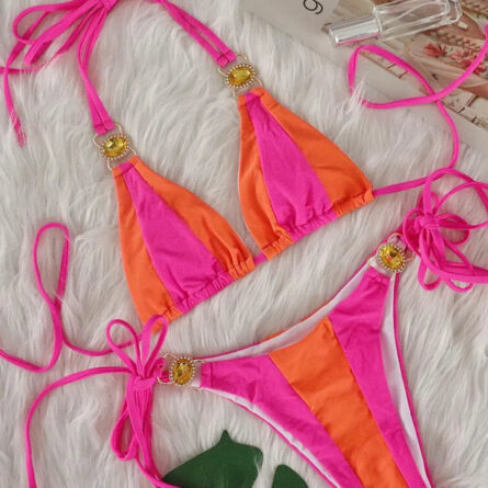 Esmeralda Halter Jewelled Diamond Bikini - Image 5