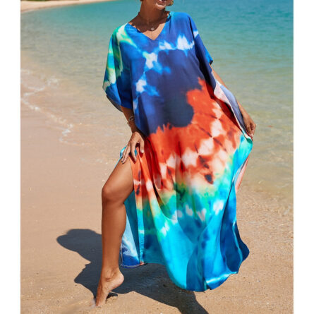 Sunset and Swim Colorful Bohemian Bathing Suit Coverup Kaftan - Image 28