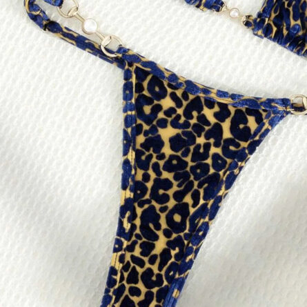Wild Allure Sexy Leopard Micro Velvet Thong Bikini - Image 14