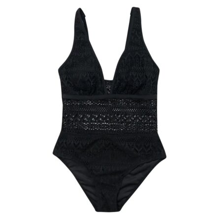 Black Crochet Allure One-Piece Swimsuit – Bild 4